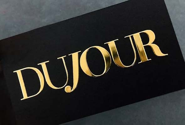 Gold embossed velvet cards